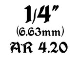 ID: 6.63mm 1/4" AR-4.20 wire:1,6mm 16SWG AA
