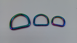 D-Shape, neo-chrome plated steel welded rings