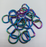 D-Shape, neo-chrome plated steel welded rings