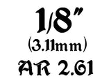 ID: 3,11mm 1/8" AR-2,61 wire:1,2mm 18SWG AA