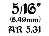 ID: 8.49mm 5/16" AR-5.31 wire:1,6mm 16SWG AA
