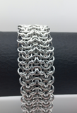 elf-sheet-weave bright aluminium bracelet / Aluminium Armkettchen