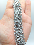 elf-sheet-weave bright aluminium bracelet / Aluminium Armkettchen