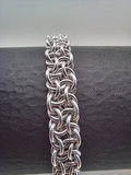 Vipera-Berus-weave bright aluminium bracelet / Aluminium Armkettchen