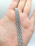 Vipera-Berus-weave bright aluminium bracelet / Aluminium Armkettchen