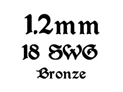 1,2mm 18SWG Bronze