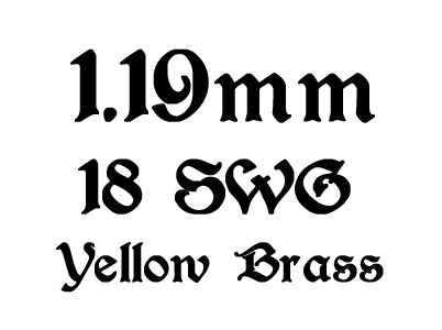 1.19mm 18SWG Yellow Brass