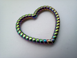 304 stainless steel rainbow plated Heart