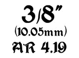 ID: 10.05mm 3/8" AR-4.19 wire:2,4mm 12SWG AA