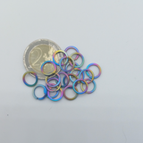 Square Wire Rainbow ID: 7,4mm 17/64" wire:1,2mm 18SWG TI